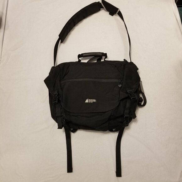 MEC Black Messenger Bag Cross Body Gorpcore Side Bag Laptop Large 17" w/ Pockets - Picture 10 of 14